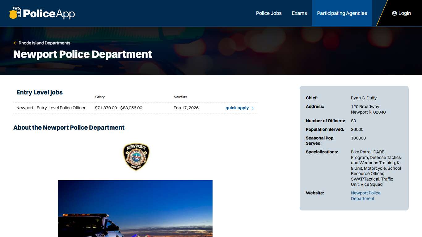 Newport RI Police Department | PoliceApp