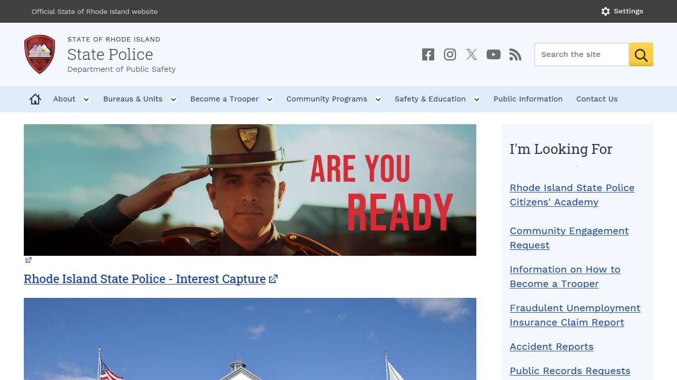 Welcome | Rhode Island State Police